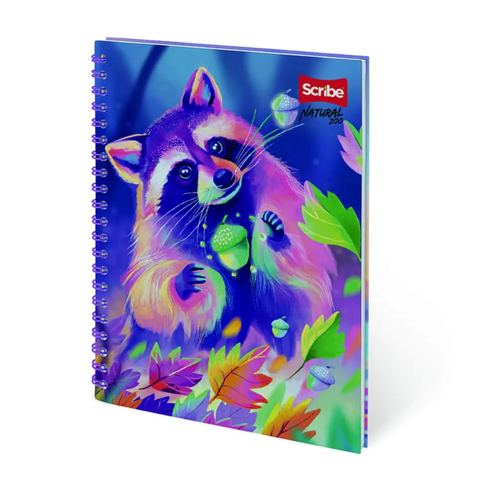 Cuaderno Grande 80 Hojas Rayado Natural Zoo Surtido