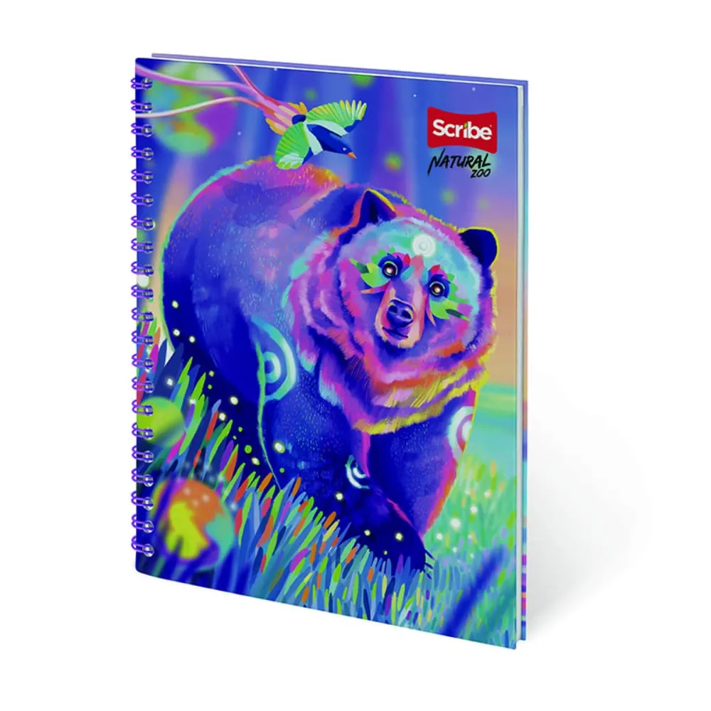 Cuaderno Grande 80 Hojas Rayado Natural Zoo Surtido