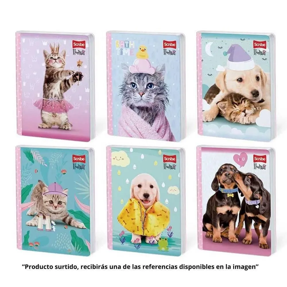 Cuaderno Huellitas 80 Hojas Cuadriculado Surtido