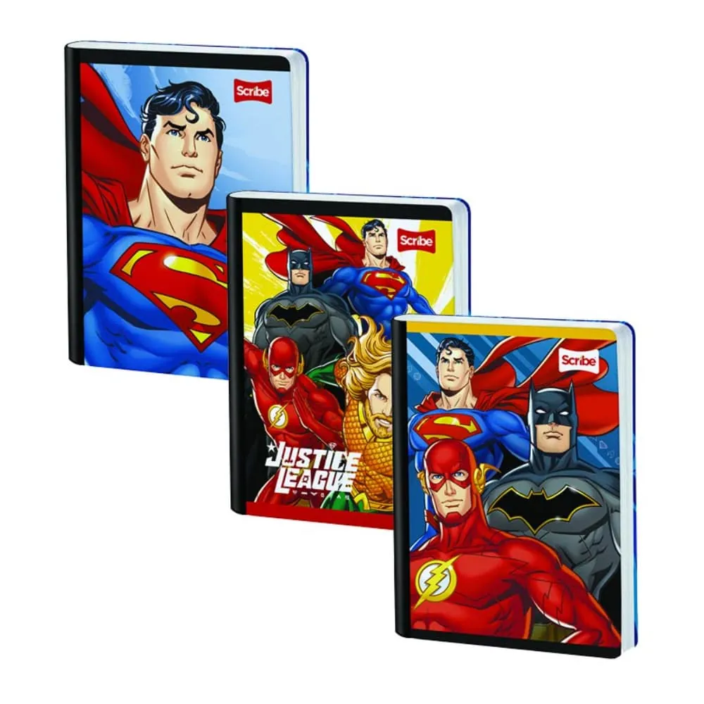 Cuaderno Justice League 100 Hojas Cosido Rayado Surtido