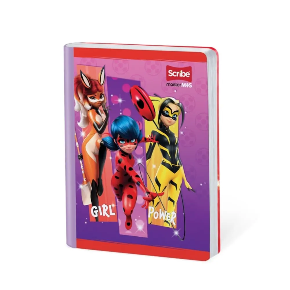 Cuaderno Ladybug 50 Hojas Cosido Rayado Surtido