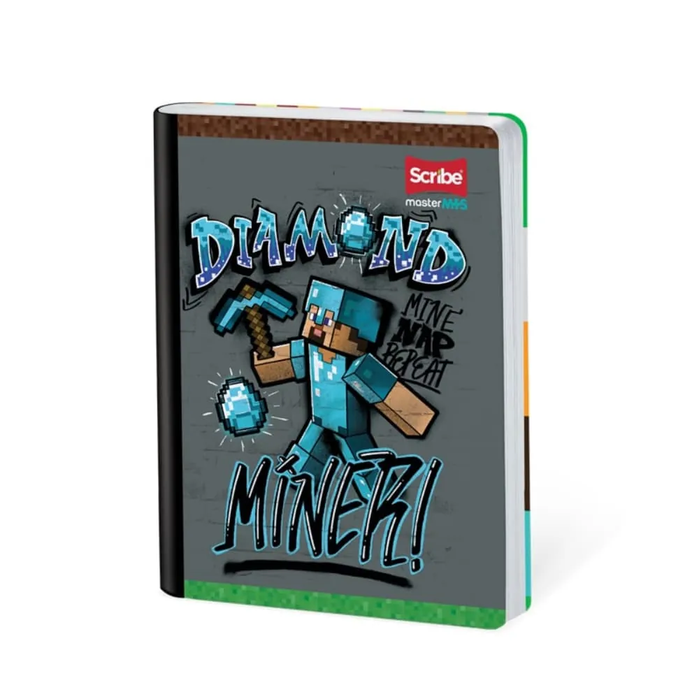 Cuaderno Minecraft 50 Hojas Cosido Rayado Surtido