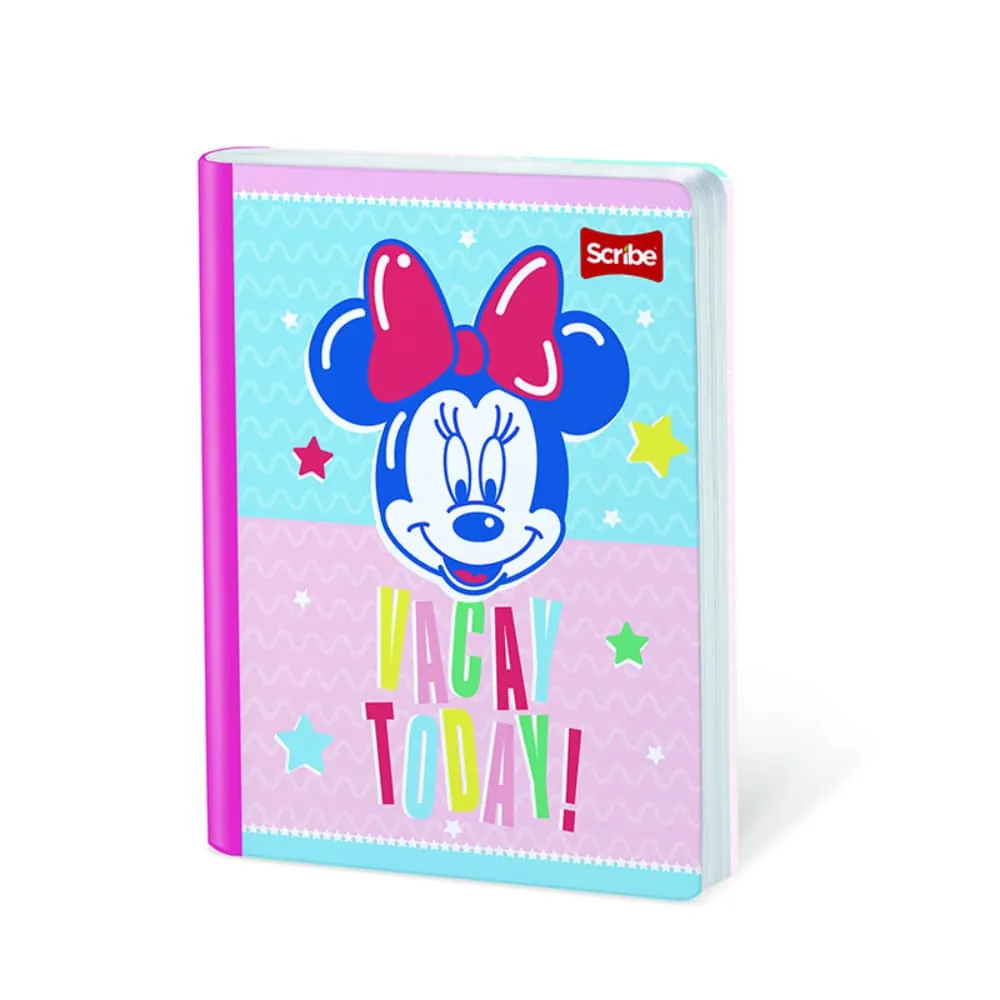 Cuaderno.Minnie 100 Hojas Cosido Rayado Surtido