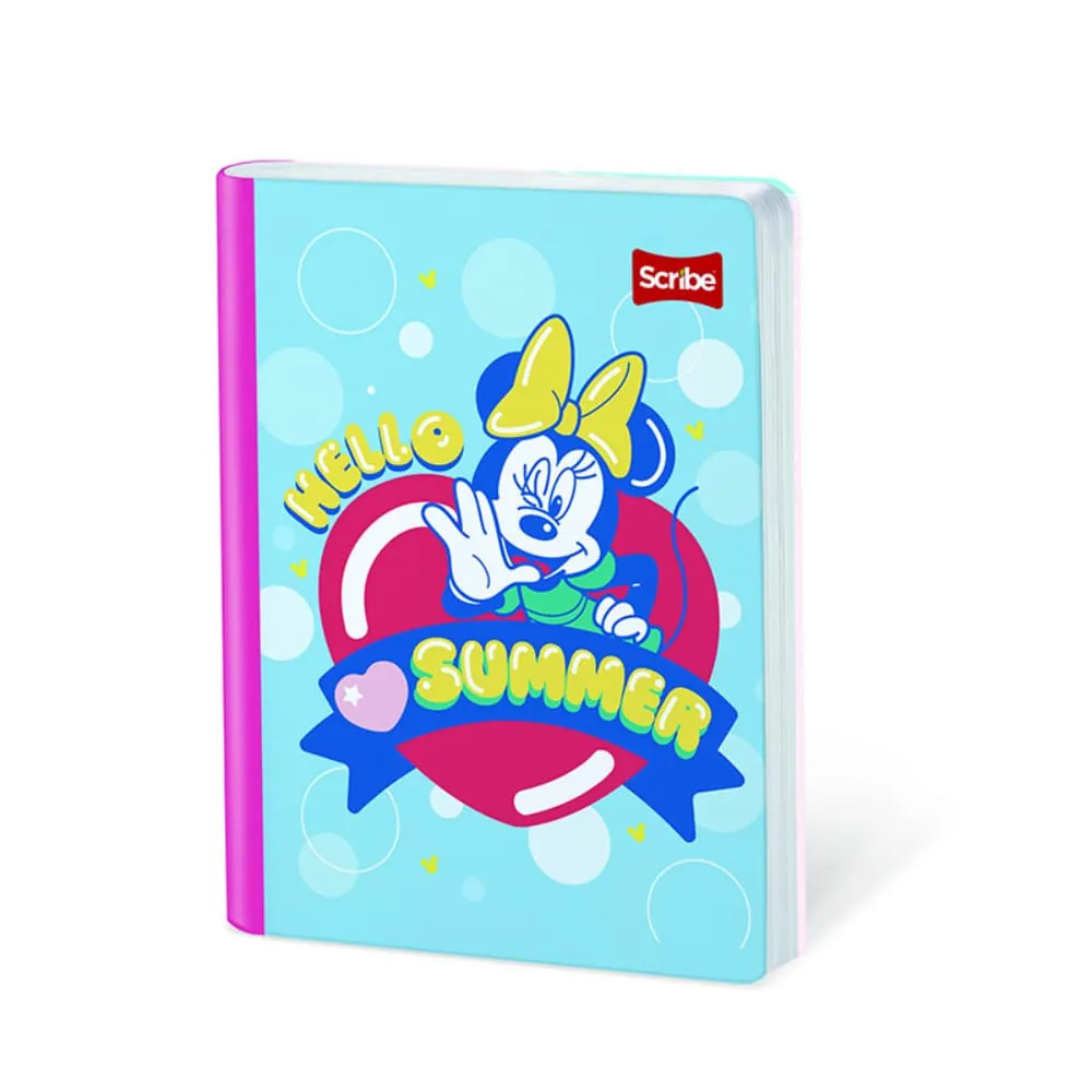 Cuaderno.Minnie 100 Hojas Cosido Rayado Surtido