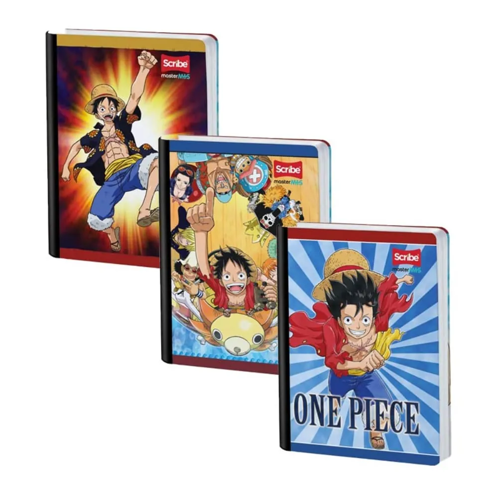 Cuaderno One Piece 100 Hojas Cosido Rayado Surtido