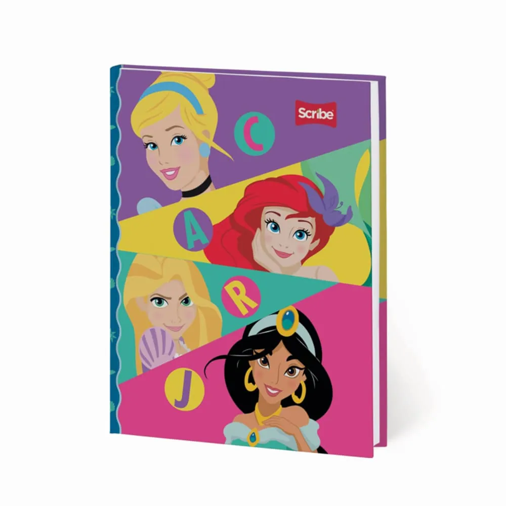 Cuaderno Princesas 100 Hojas Cosido Rayado Surtido