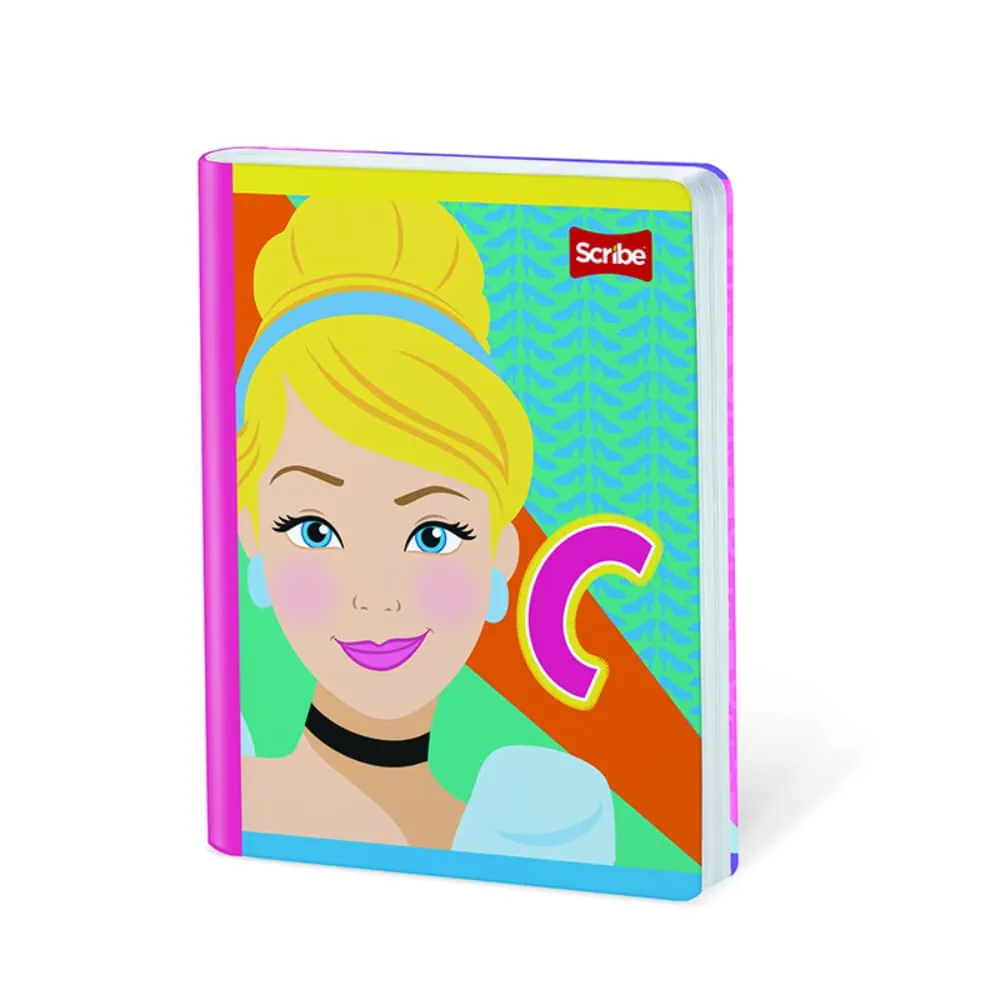 Cuaderno Princesas 50 Hojas Cosido Rayado Surtido