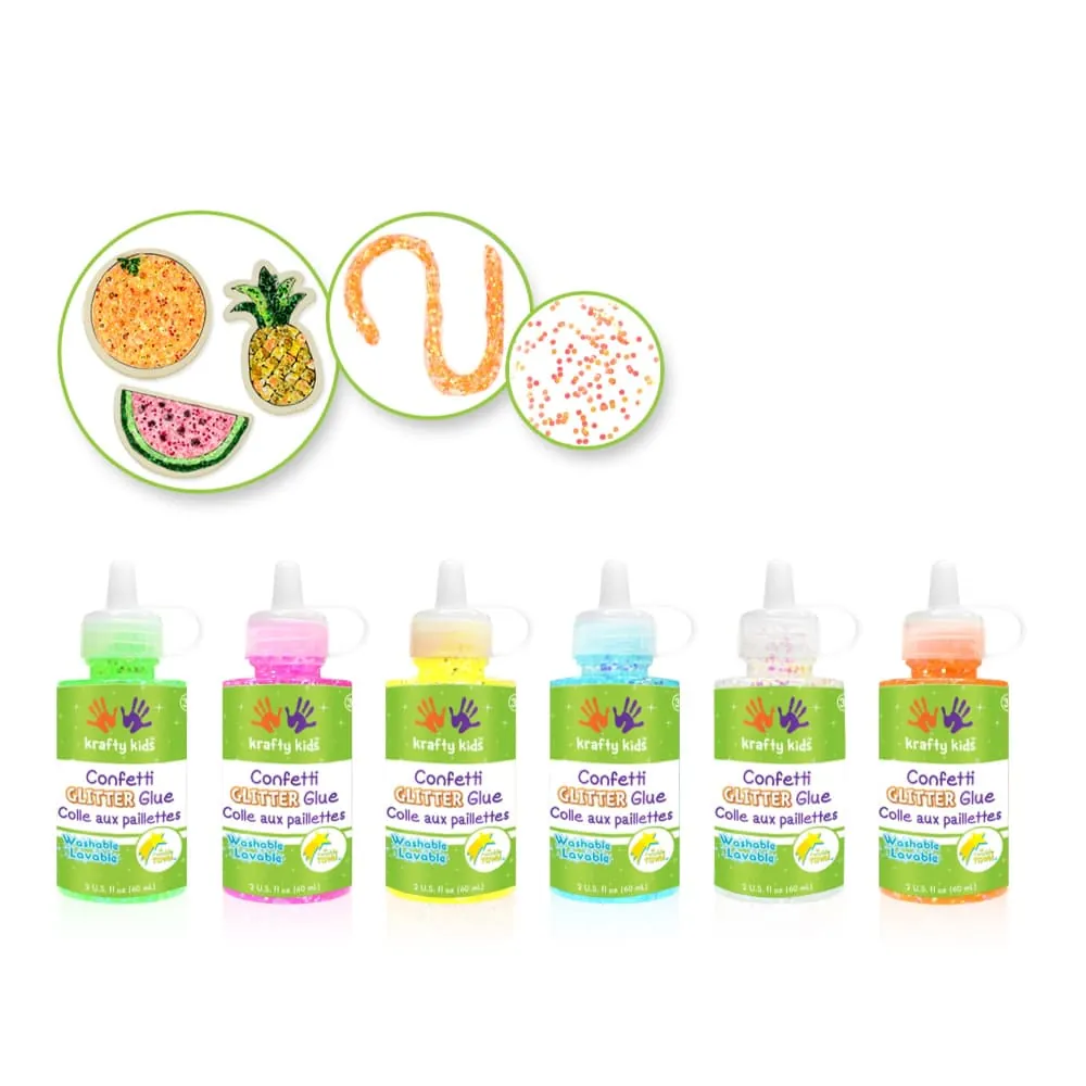 Escarcha Con Pegante Neón 60 Ml Surtido