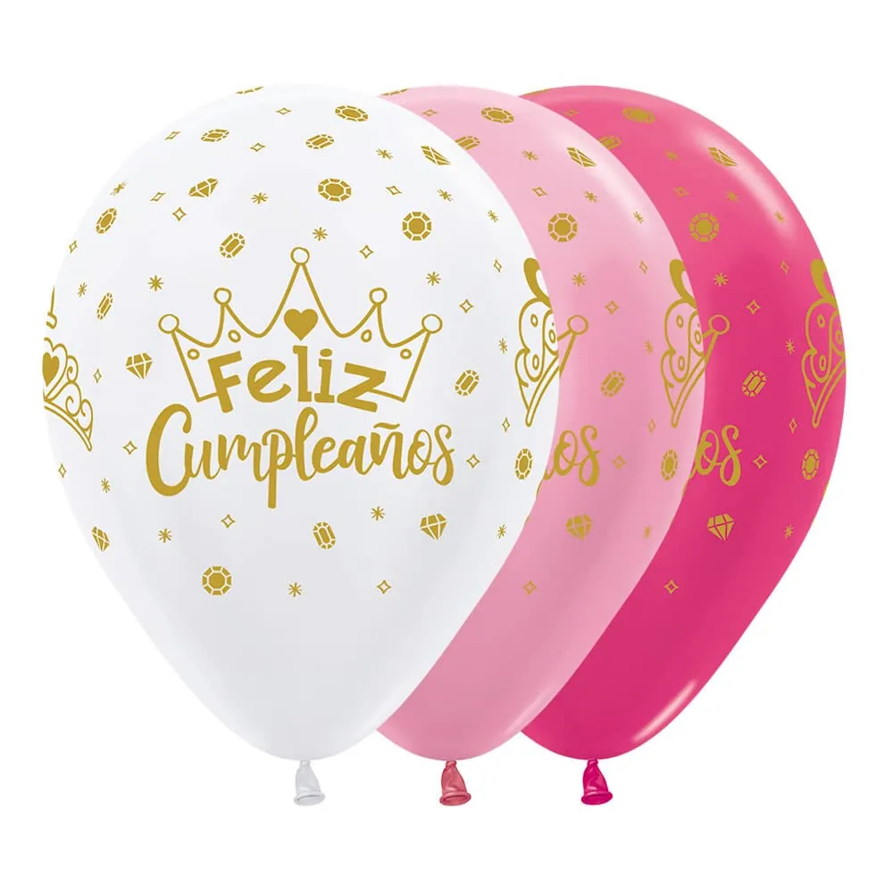 Globo Feliz Cumpleaños Coronitas R-12 X12