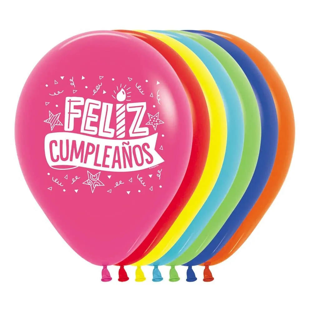 Globo Feliz Cumpleaños R-12 X12