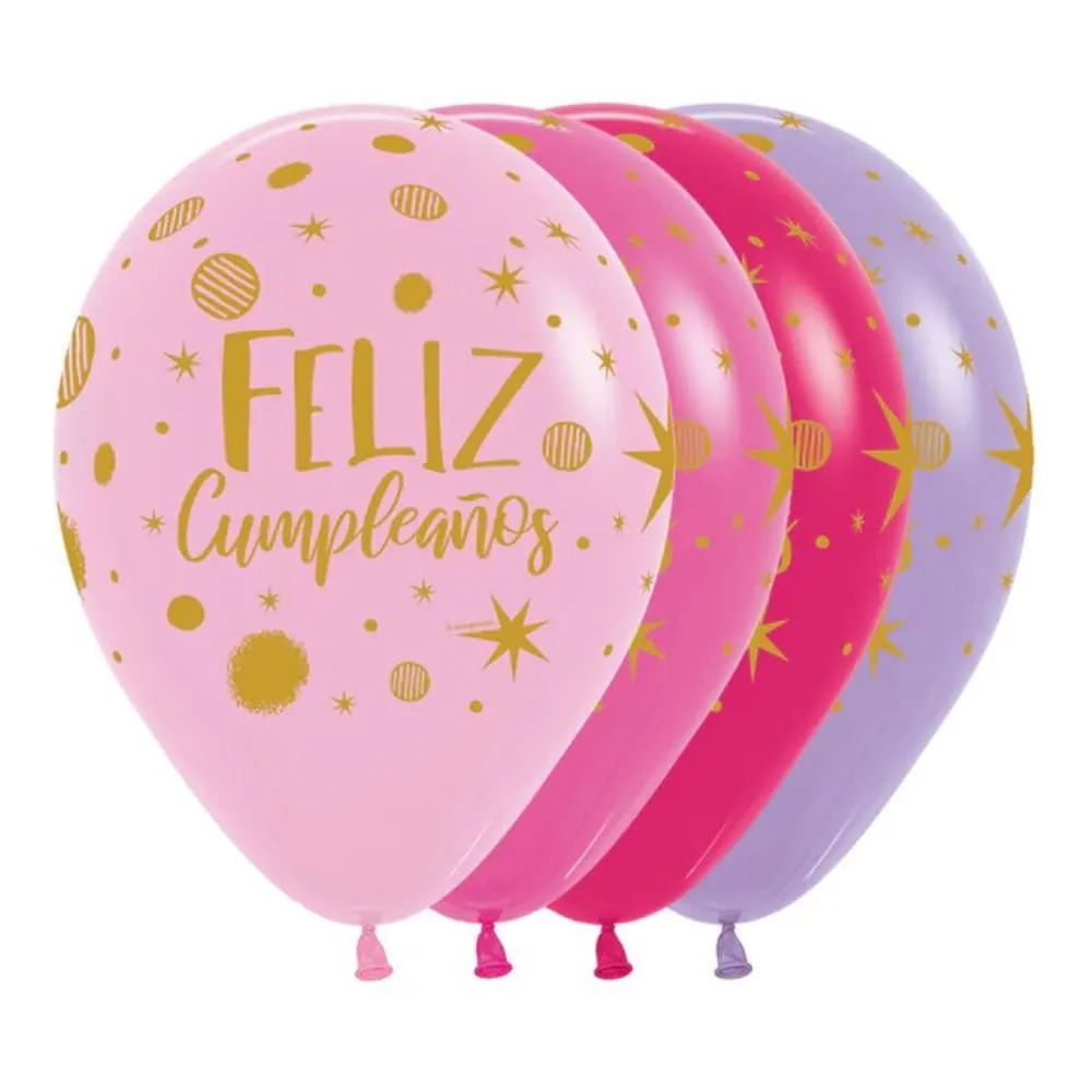 Globo Feliz Cumpleaños R-12 X12