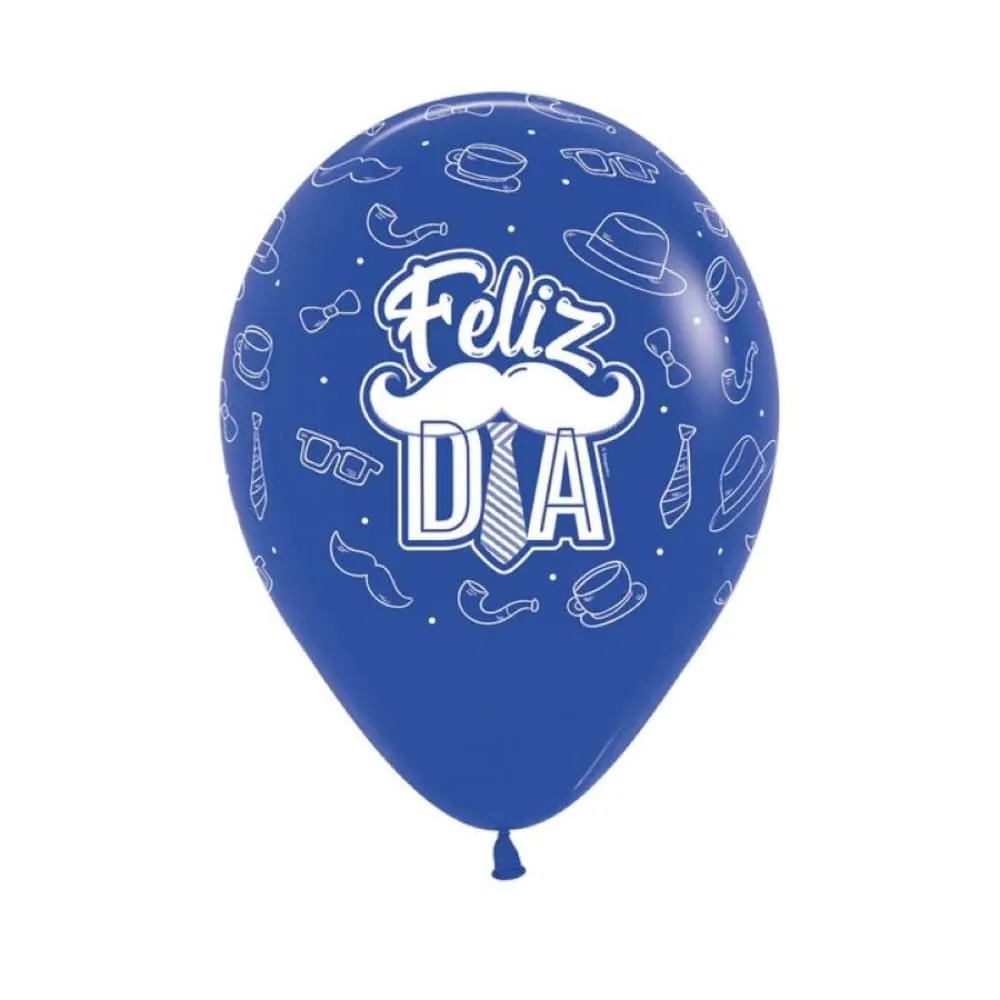 Globo Feliz Día Bigotes R-12 X12