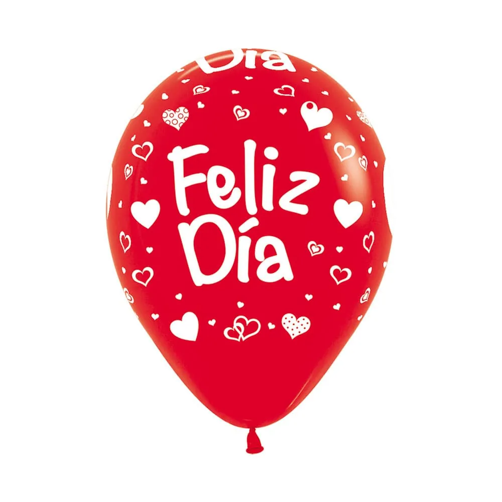 Globo Feliz Día Corazones R-12 X12