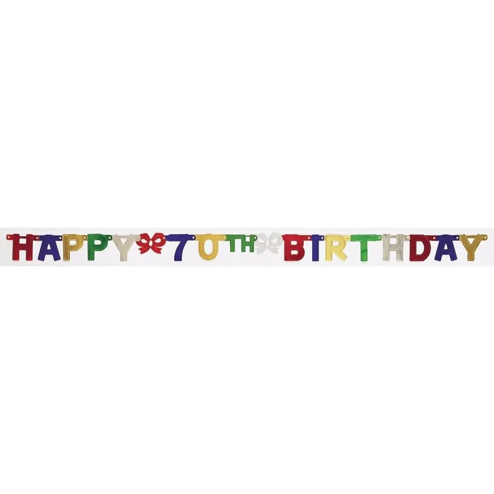 Guirnalda 70 Happy Birthay Letras