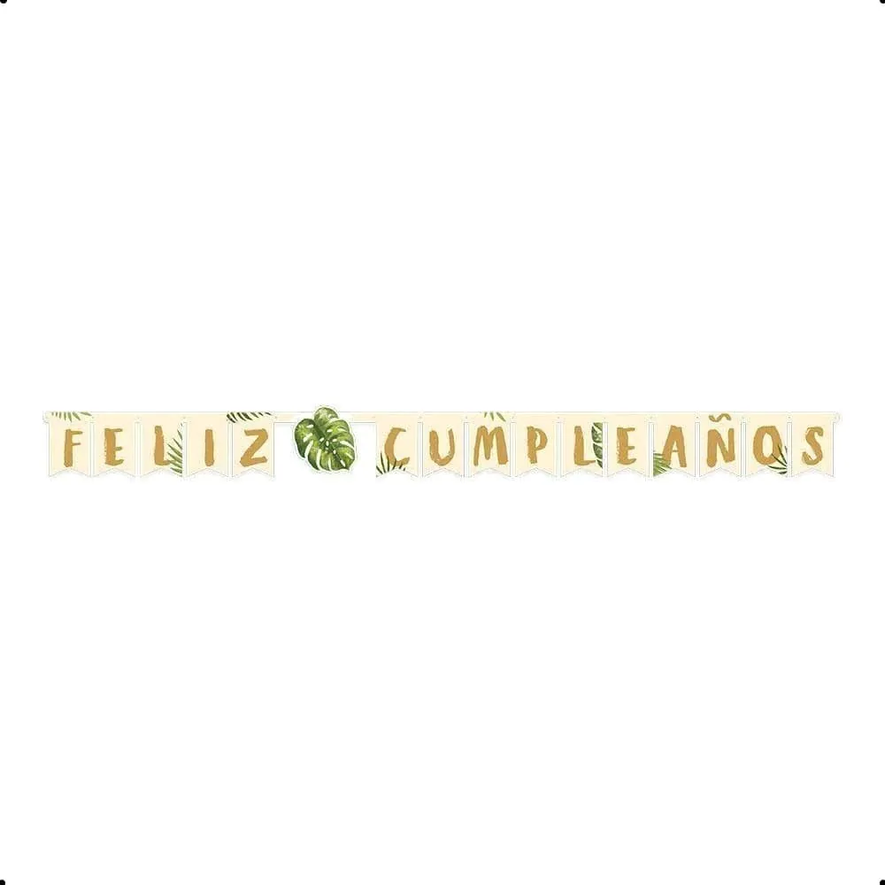 Guirnalda Feliz Cumpleaños Hojas