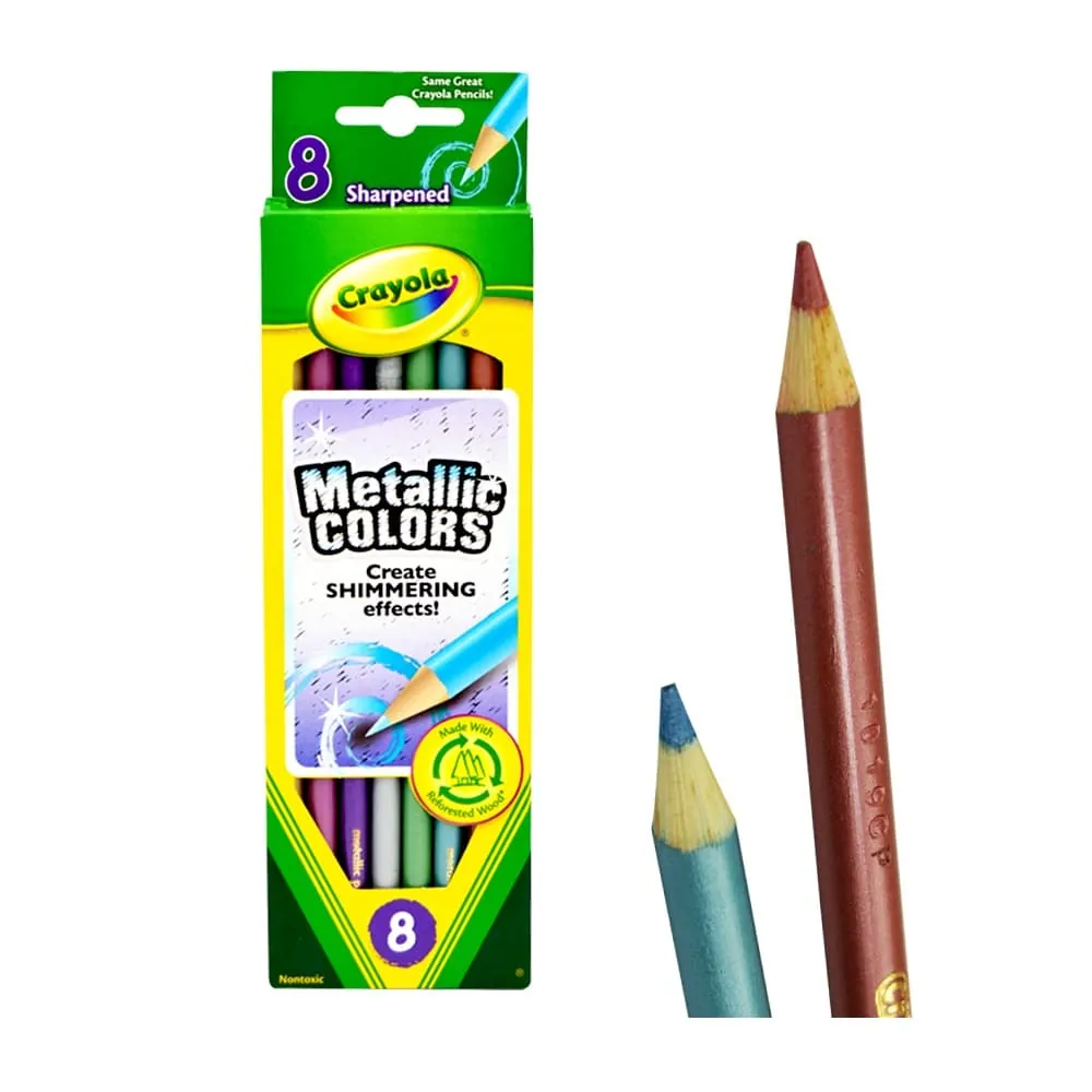 Lápices De Color Efecto Metalico X8