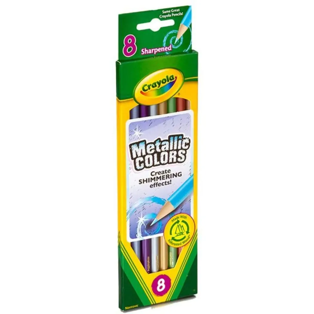 Lápices De Color Efecto Metalico X8