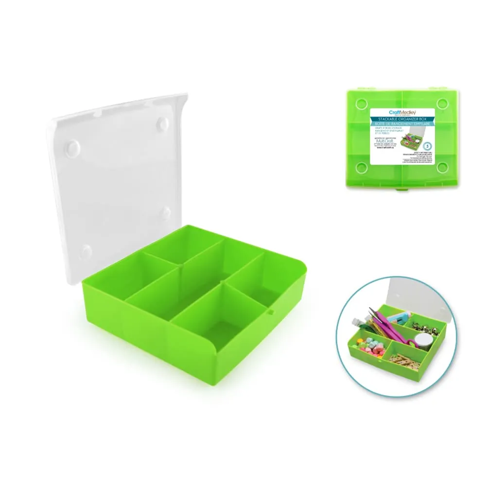 Organizador 5 Compartimientos Apilable