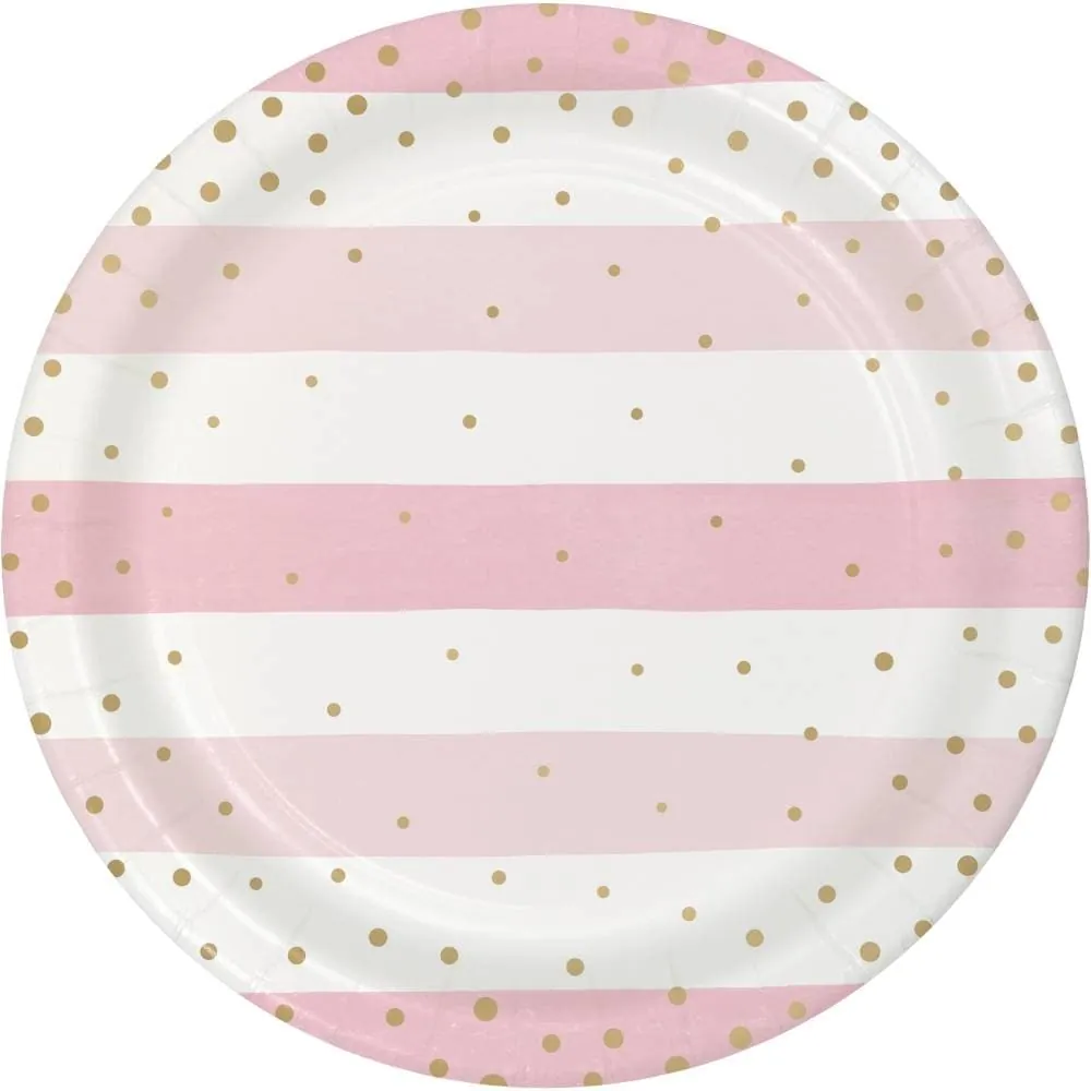 Plato Rosado x8 22 Cm
