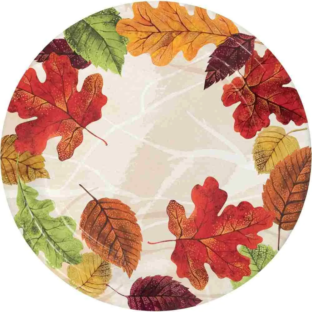 Platos Hojas Otoño X8 17 Cm