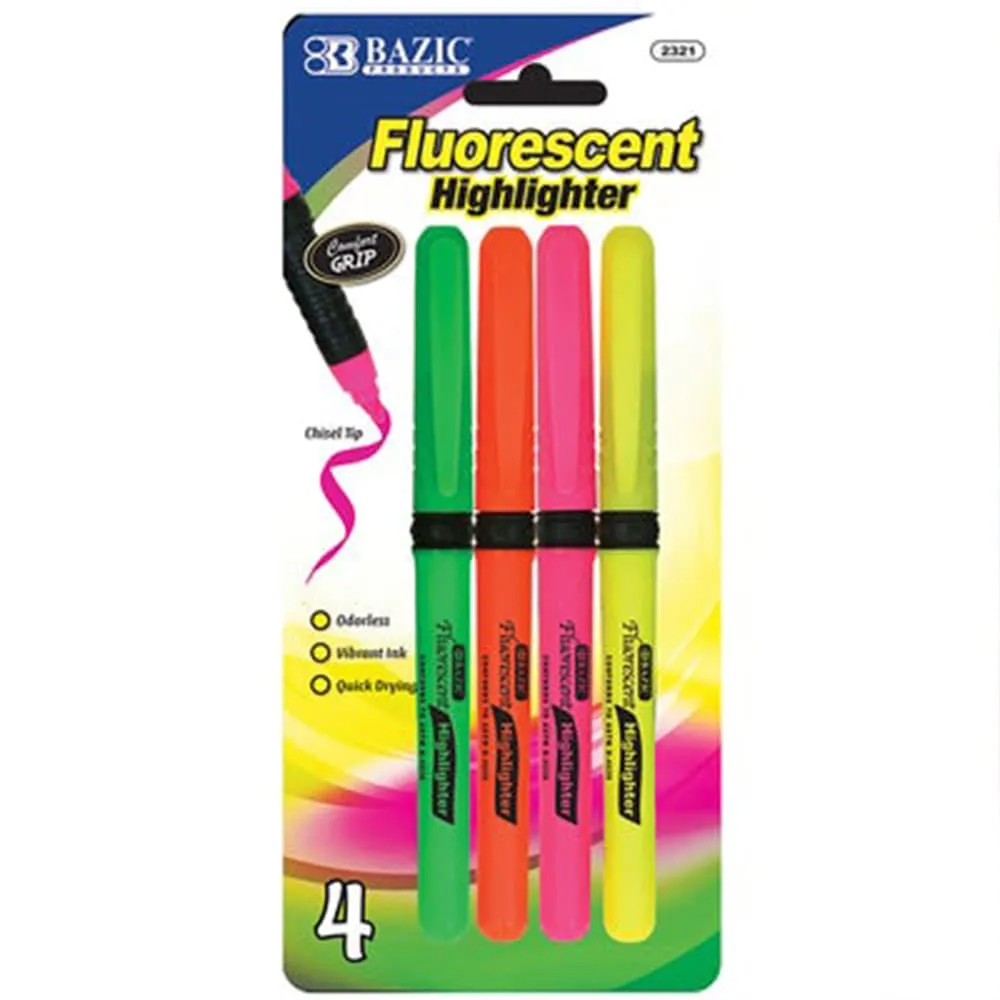 Resaltador Fluorecente Colores X4