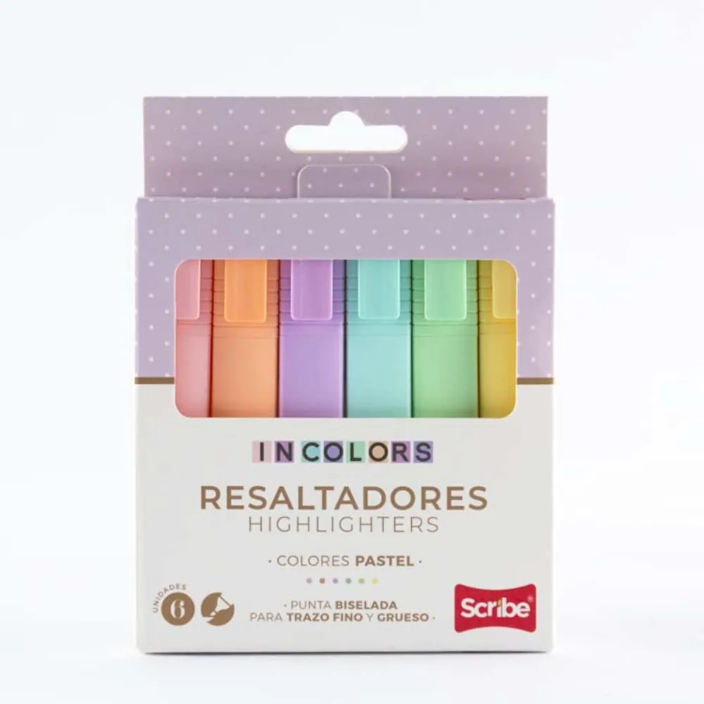 Resaltador X6 Pastel Incolors