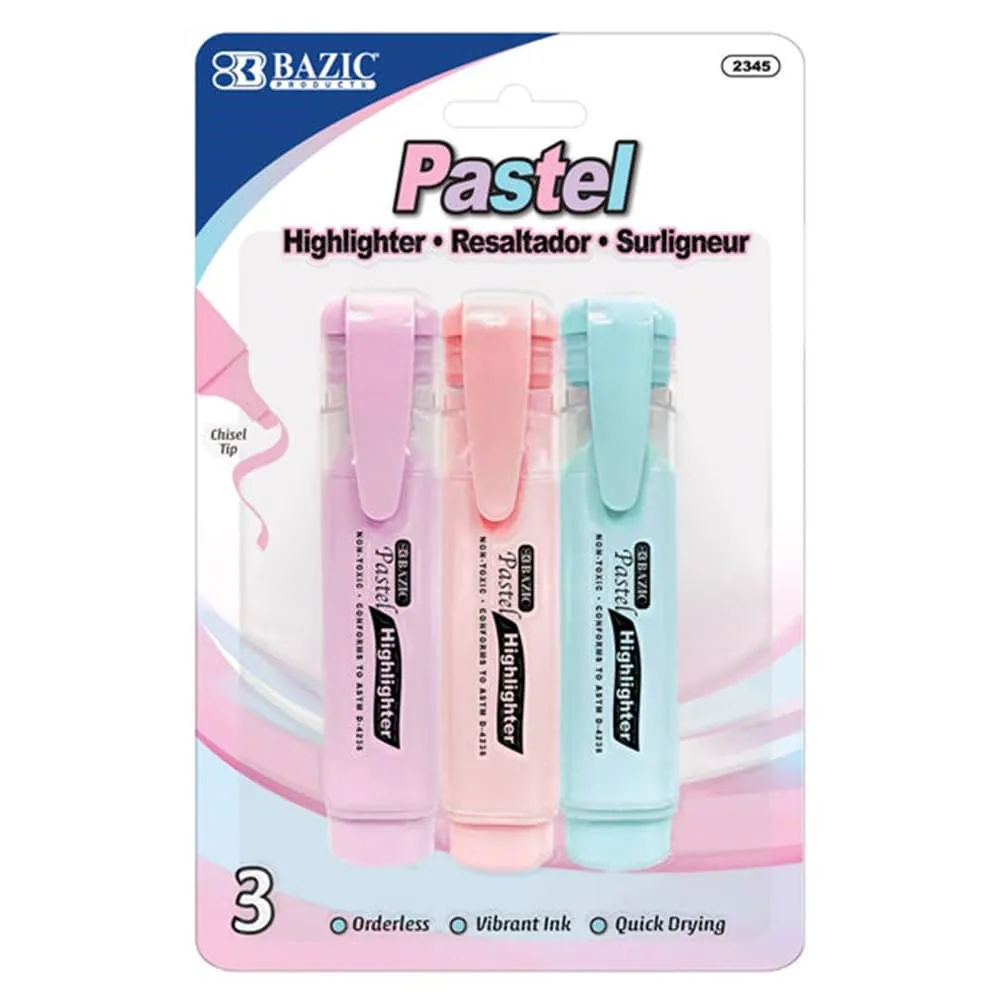Resaltadores Pastel Colores X3