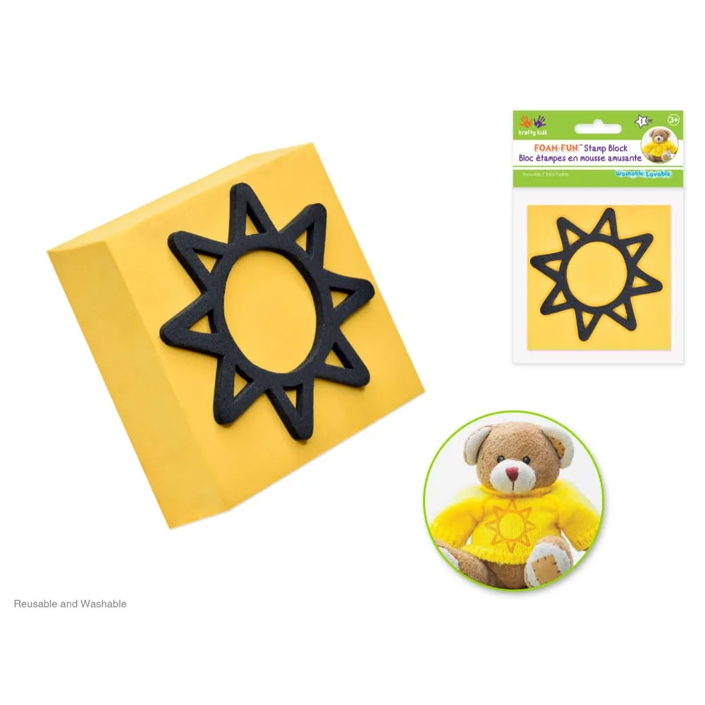 Sello De Foami Reutilizable Diseño Sol