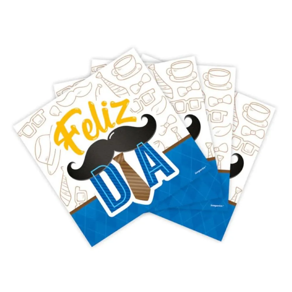 Servilletas Feliz Día Bigotes X16