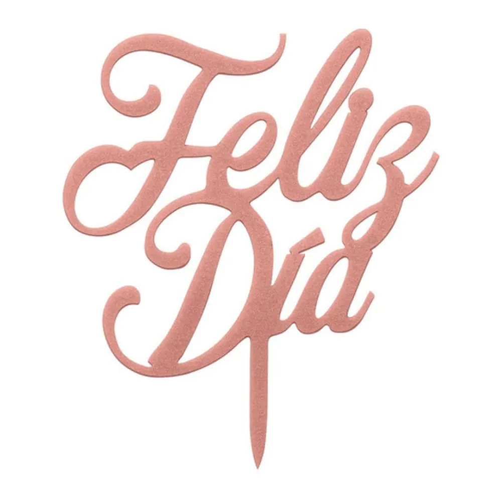Topper Feliz Día Rosado