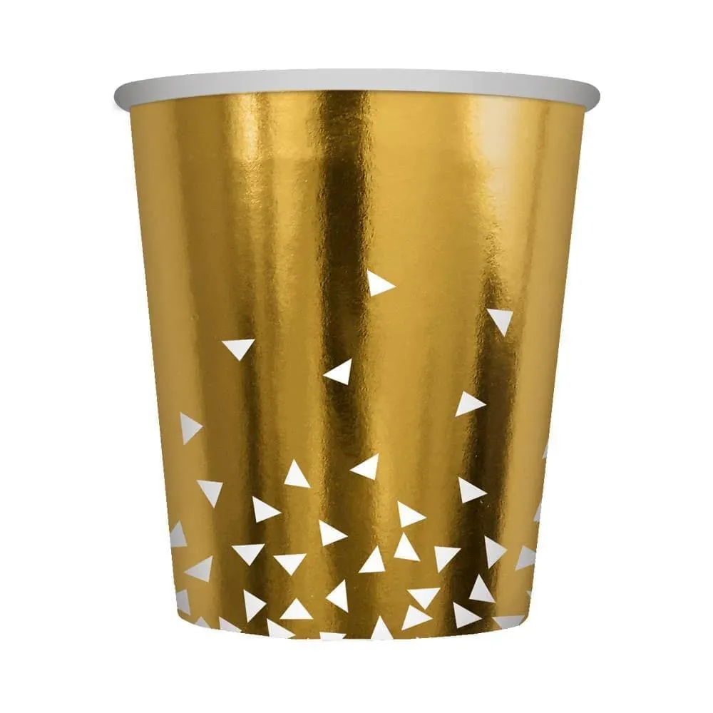 Vasos Dorado 9 Onz X8