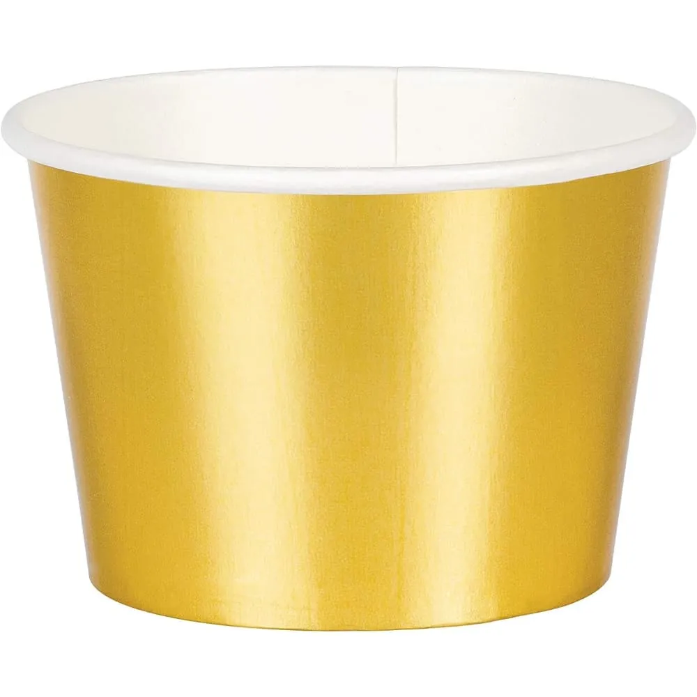 Vasos Helados Dorados X8