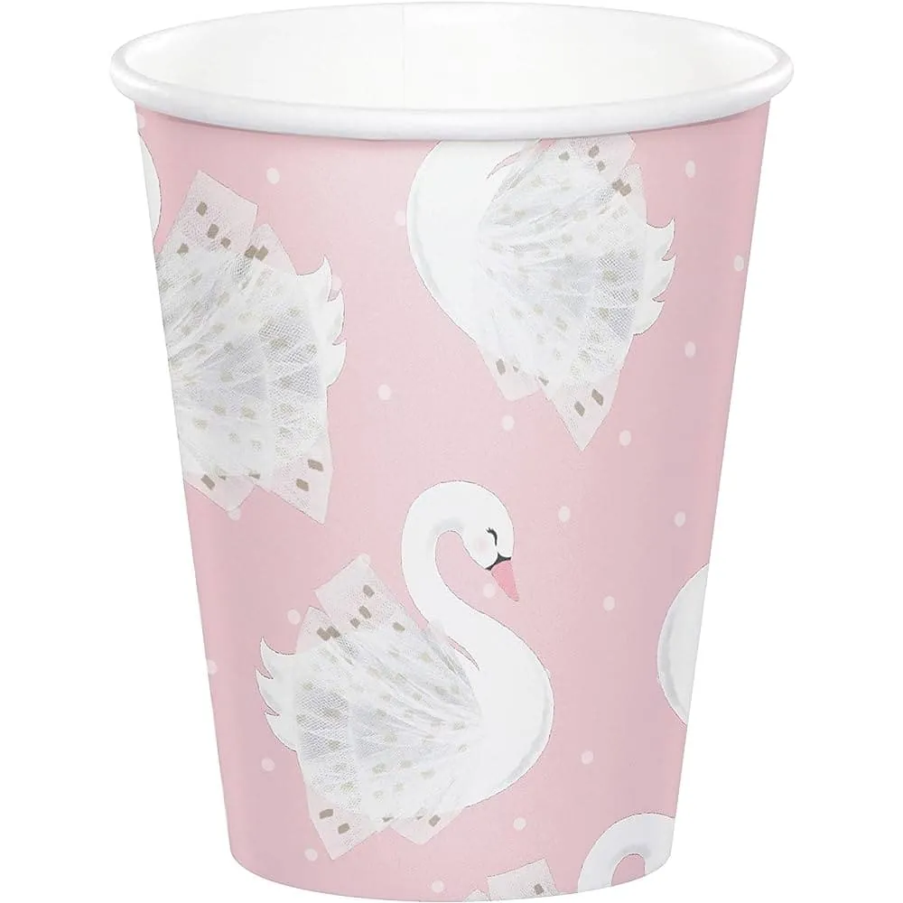 Vasos Rosado Cisne X8