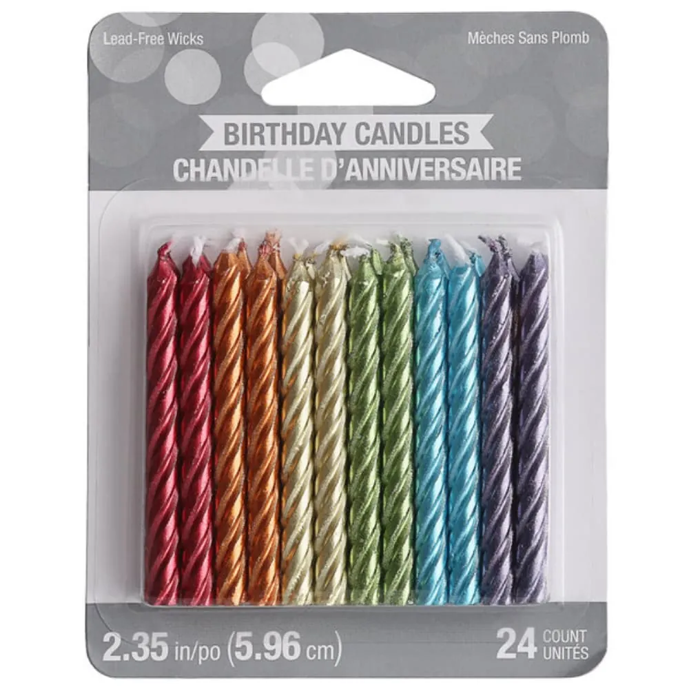 Velas Espiral Perladas X12