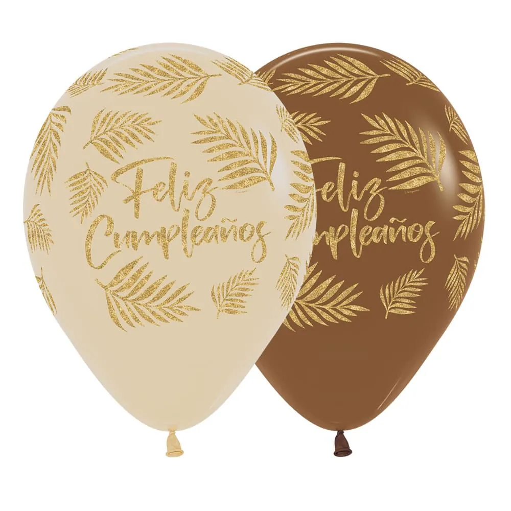 Globo X50 Feliz Cumpleaños Palmas Surtido R-12