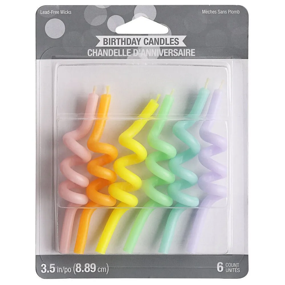 Velas En Espiral Colores Neón