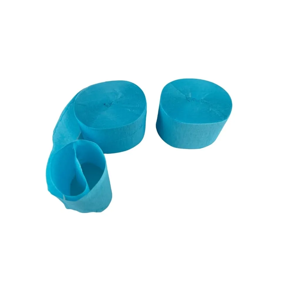 Serpentina Crepe Azul 24 Mts X 4 Cm