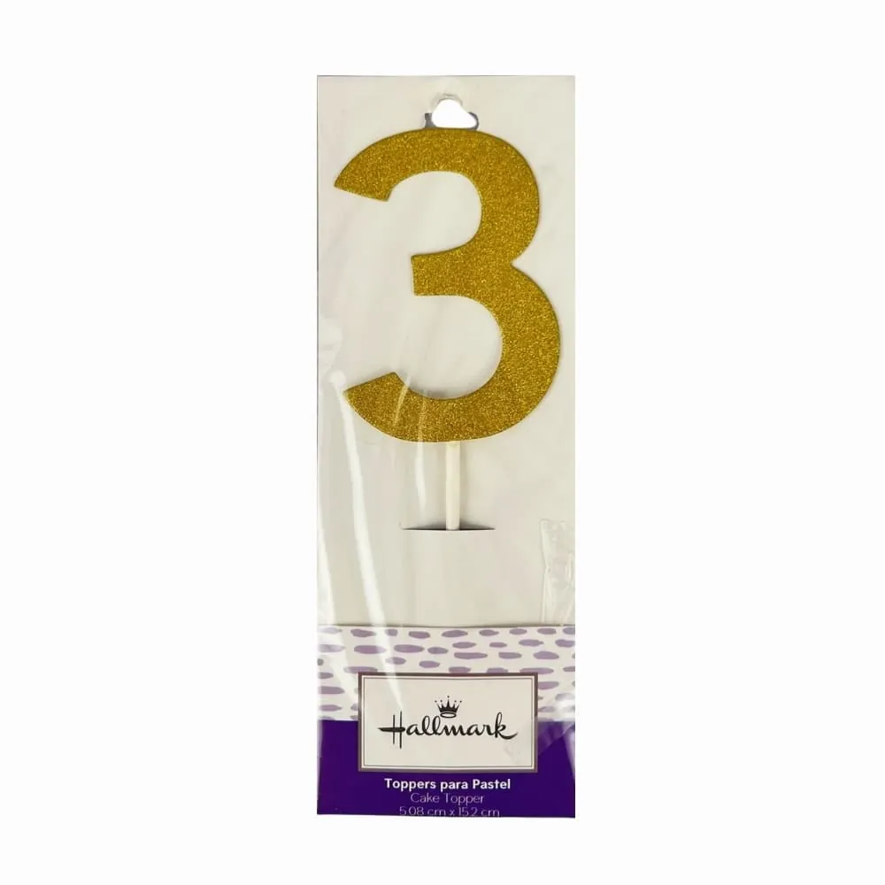 Topper Dorado Número 3