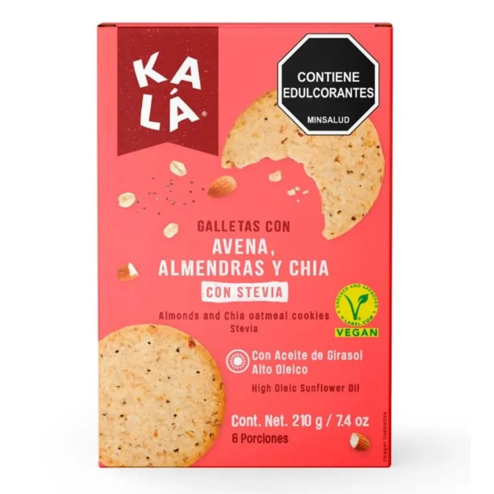 Galletas Kalá Con Avena Almendras Y Chía 216 Gr